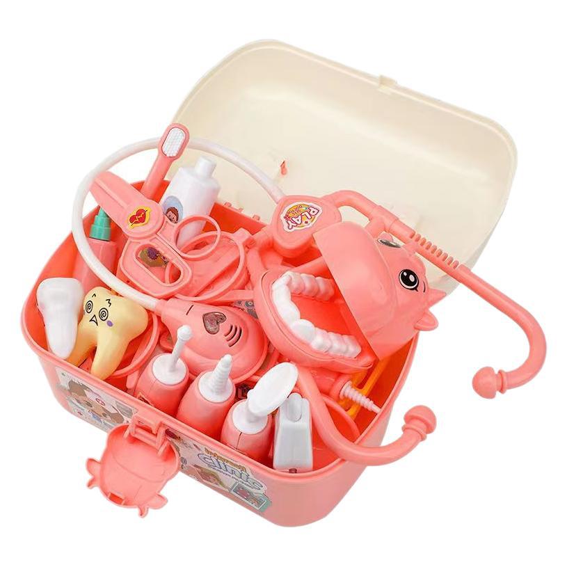 Fabricante directo para niños en casa médico juego de juguetes para niños y niñas simulación de juguetes de inyección estetoscopio caja médica