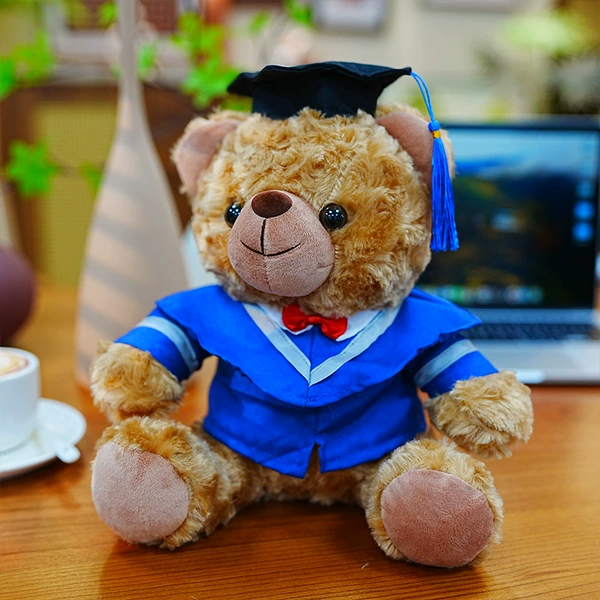 High-end [Blue Clothes and Gray Collar] Graduation Bear
