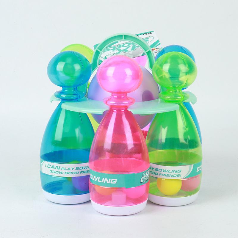 跨境亞馬遜發光保齡球玩具兒童幼兒園休閒運動娛樂夜光保齡球套裝