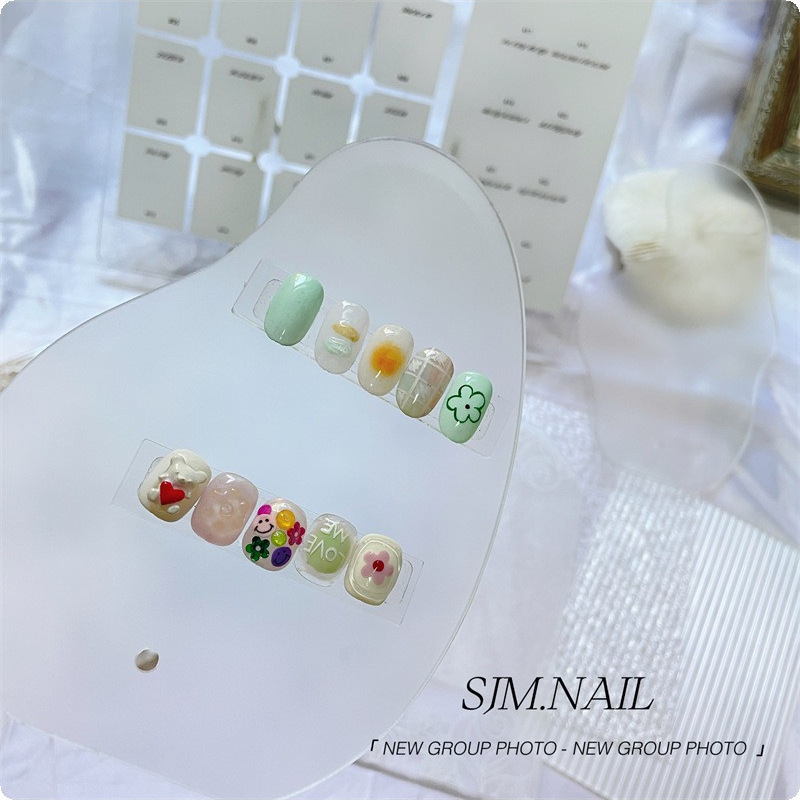 Japanese-Style Nail Art Shell Pattern Display Board Frosted Cloud Cat Paw Press-On Nails High-End Photography Props Japanese-Style Nail Art Shell Pattern Display Board Frosted Cloud Cat Paw Press-On Nails High-End Photography Props