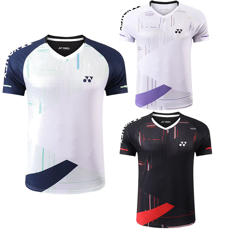 2025 Summer New Product Yy Badminton Uniforms for Men and Women, Provincial Team Competition Uniforms, Quick-Drying Breathable Sports Short-Sleeved Training Teams
