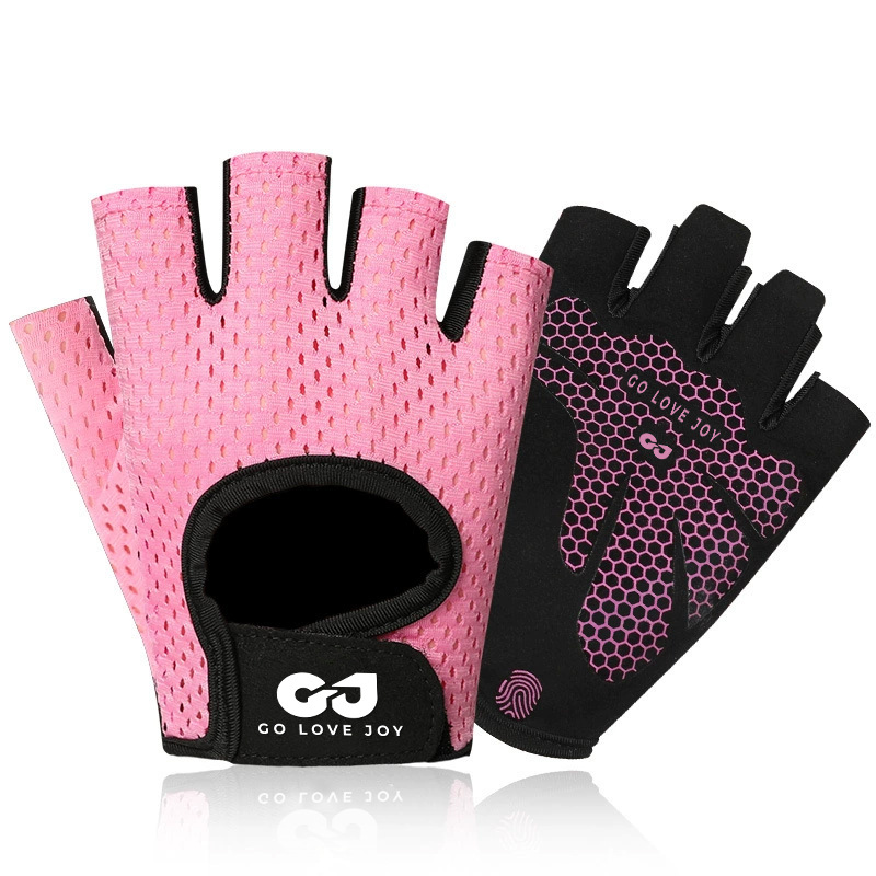 Guantes de fitness hombres y mujeres de medio Dedo de elevación gimnasio ejercicio con mancuernas Deportes equitación antideslizante transpirable protección de la muñeca XG07
