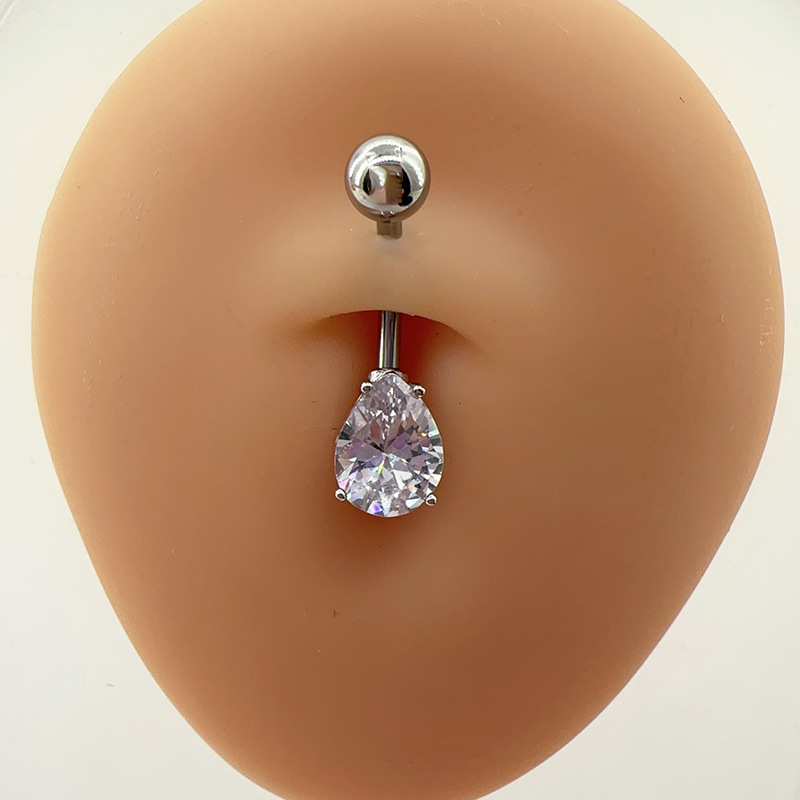 Zirconia Belly Button Ring For Women Stylish Body Piercing Jewellery_voghion.com