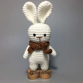 钩编玩具 手工钩玩偶 针织公仔 婴儿安抚兔子 crochet bunny doll