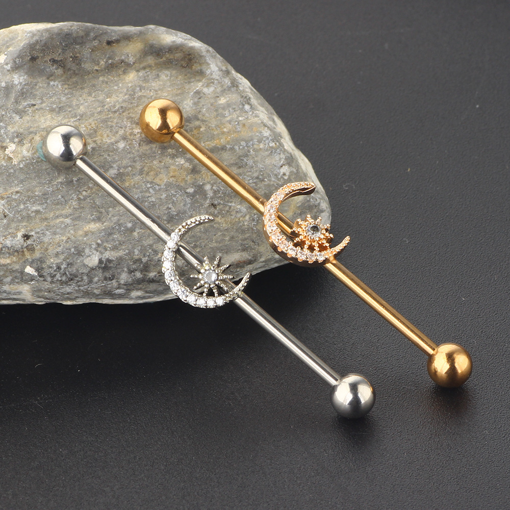 Labret piercing jewelry detail image
