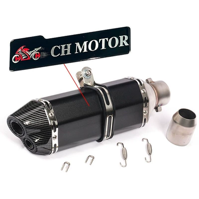 Exhaust pipe, Hexagonal Exhaust Pipe Universal - 10-double-tail-small-hexagonal-black
