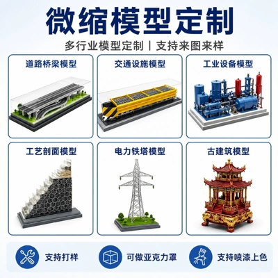 Industrial molds model miniature scenery prototyping
