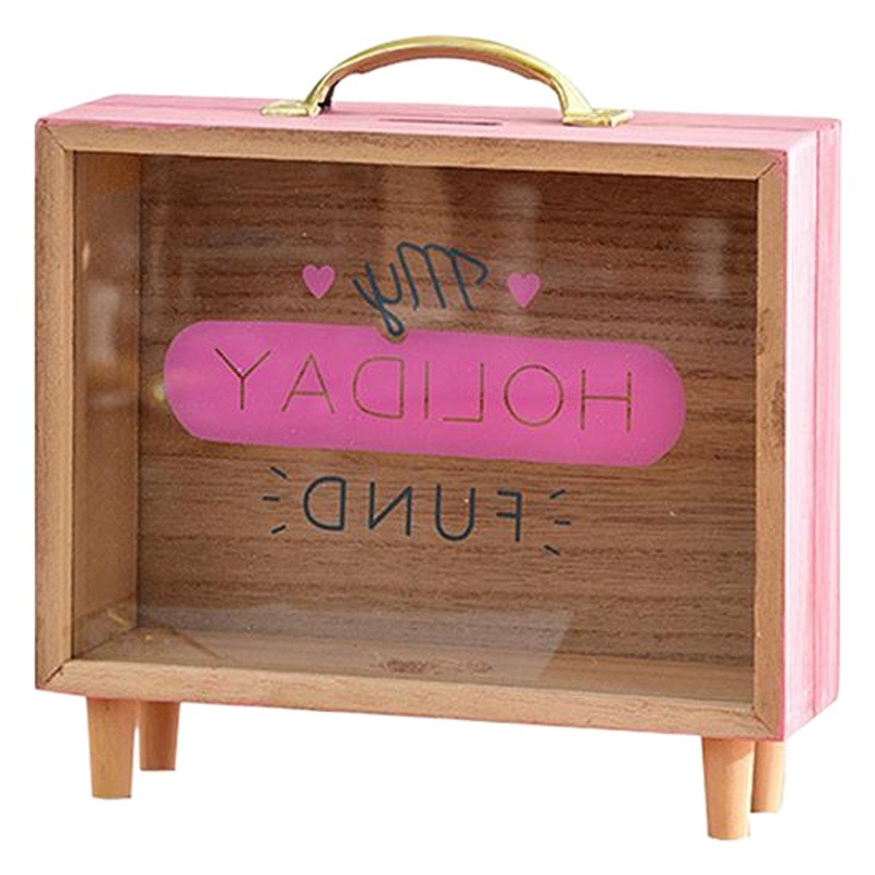 Nórdico ins creativo hogar de madera alcancía dormitorio escritorio decoración foto apoyos sundries caja almacenamiento