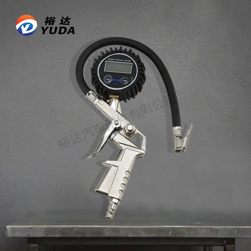 Механический цифровой дисплей высокого давления Yuda, цифровой автомобильный пистолет для измерения давления в шинах, многофункциональный манометр для ремонта шин