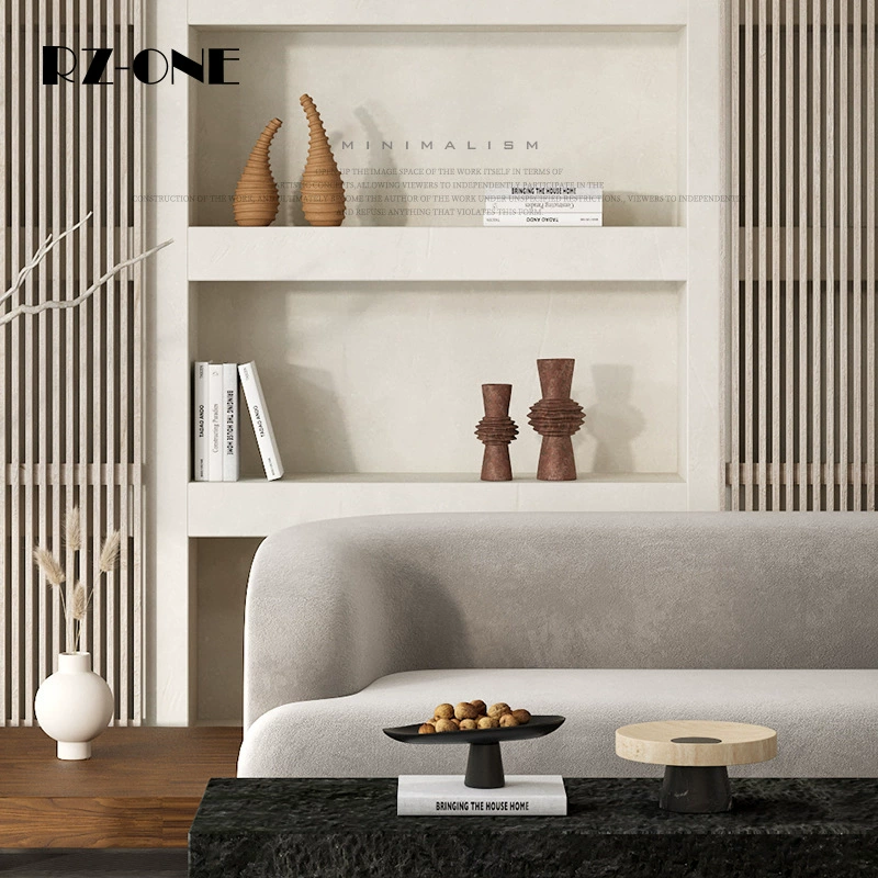 Craftsman Thirteen Wabi-Sabi Style Украшения для гостиной ТВ-шкаф Открытая полка Дисплей Цвет натурального дерева Винтажные украшения середины века.