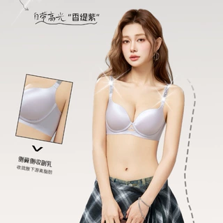 原厂5131-光面无痕小聚蛋可无肩带挂脖式美背内衣胸前性感文胸