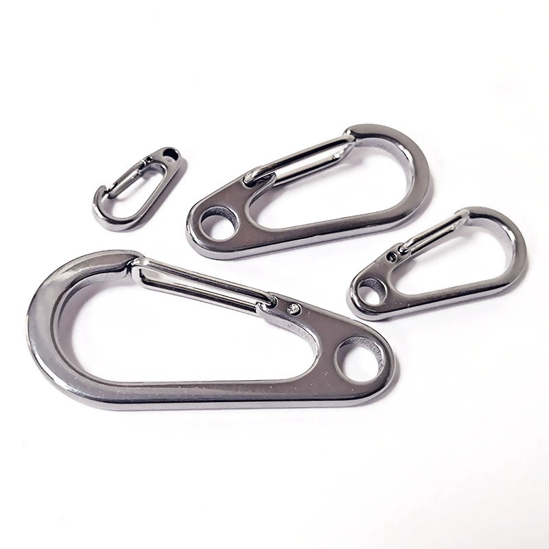 Устойчивый к растяжению горный крюк из нержавеющей стали брелок фурнитура сумка металлическая пружинная пряжка аксессуары для собаки