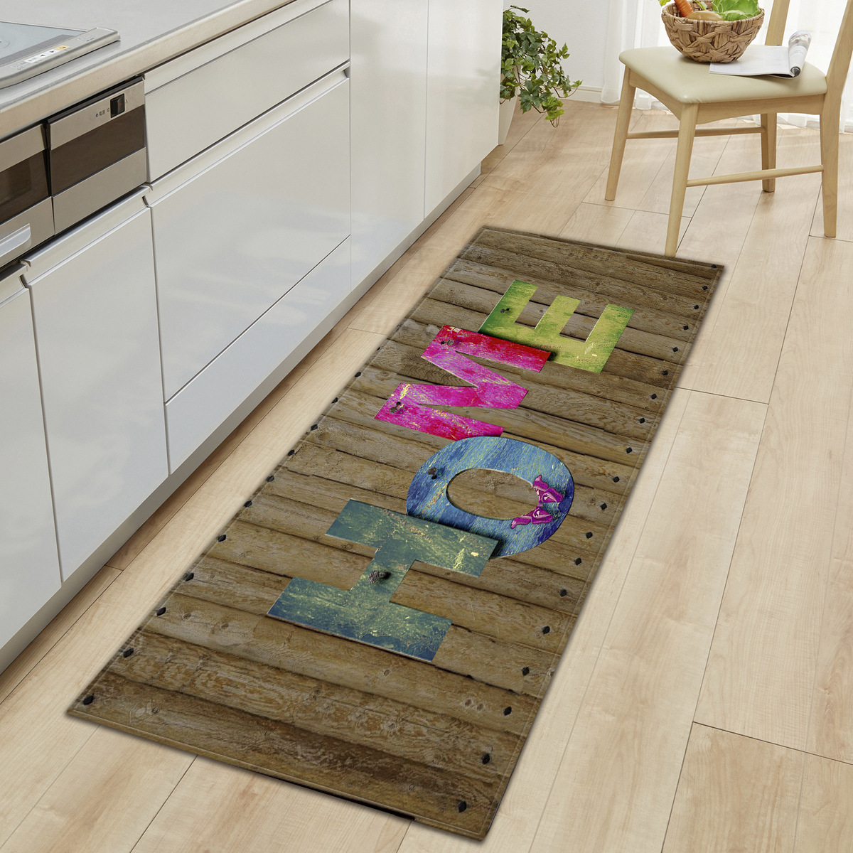 Venta caliente grano de madera puerta casa estera cocina tira absorbente baño antideslizante alfombra del piso sala de estar dormitorio alfombra 1