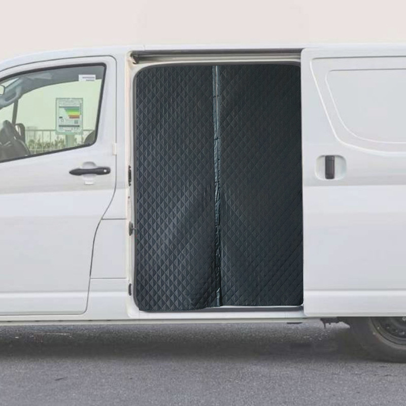 Quilted Cotton Pongee Rv Door Curtain Autumn and Winter Rv Windproof and Thermal Insulation Door Curtain Universal for Rvs and Campers