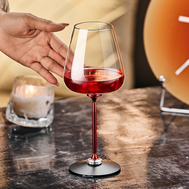 Caja de regalo de copa de vino rotación casero regalo creativo de copa de borgoña copa de cristal de copa de vino rotación