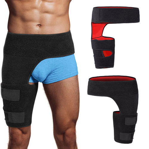 Cross-border fitness leg protection, anti-muscle strain, hip protection belt, compression thigh protection, weightlifting protective gear, men's and women's sports groin protection