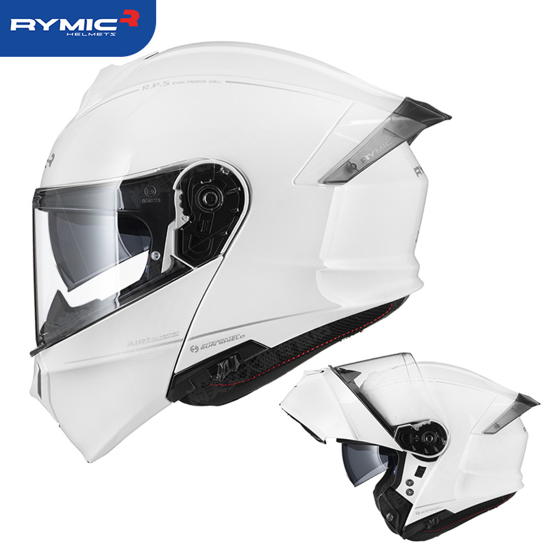 Casco de motocicleta Ruimi, motocicleta para hombres y mujeres, casco de doble espejo, ranura Bluetooth totalmente cubierta, cola grande de cuatro estaciones 3C