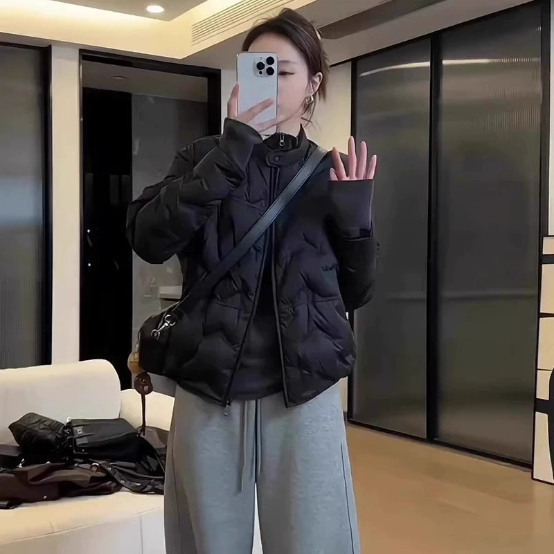 6801 В наличии большой запас. Хит продаж среди интернет-знаменитостей. Популярная зимняя одежда для женщин больших размеров. Легкая, теплая, короткая, свободного кроя.