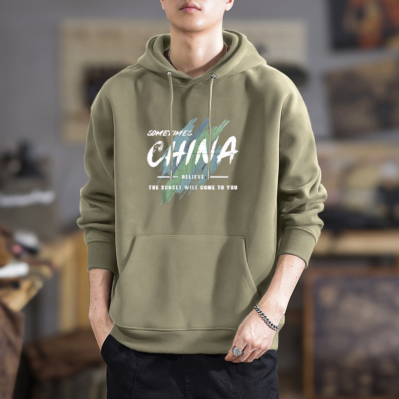 Peso pesado chaqueta con capuz marca de moda masculina primavera y otoño chaqueta con capuz chaqueta impresa suelta chaqueta de pareja chaqueta