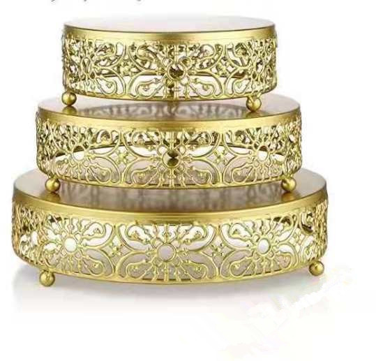 Estante de pastel europeo de hierro forjado conjunto de decoración de boda postres tienda de bocadillos estante de baile prop bandeja de pastel