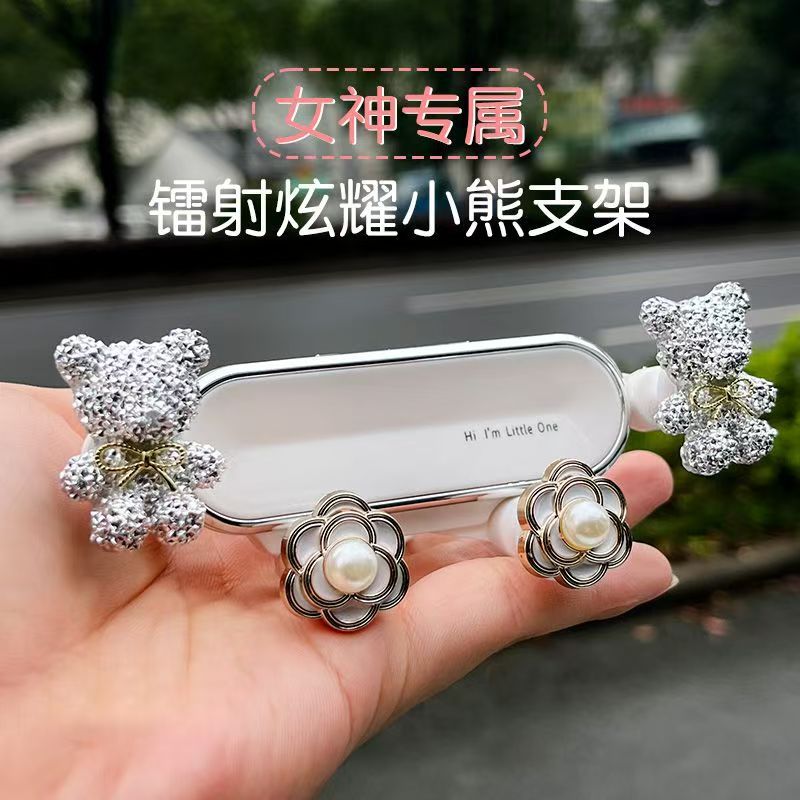 Car phone holder, cartoon goddess style, air vent mount for car phone navigation and fixed support