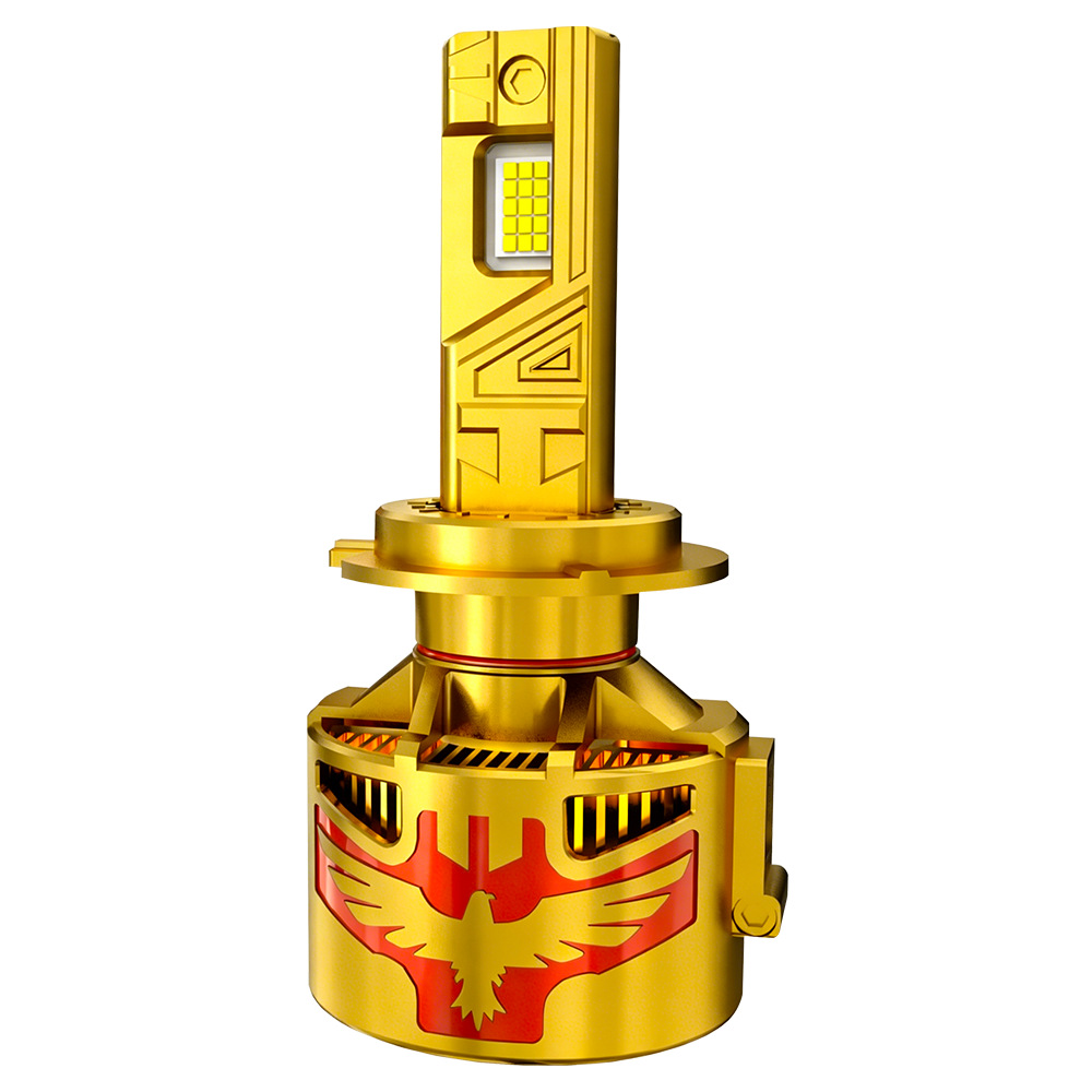 DGLS patentado brillante águila D45 tres tubos de cobre conductores de calor transfronterizos explosión polvo bronce LED faro brillante 430W