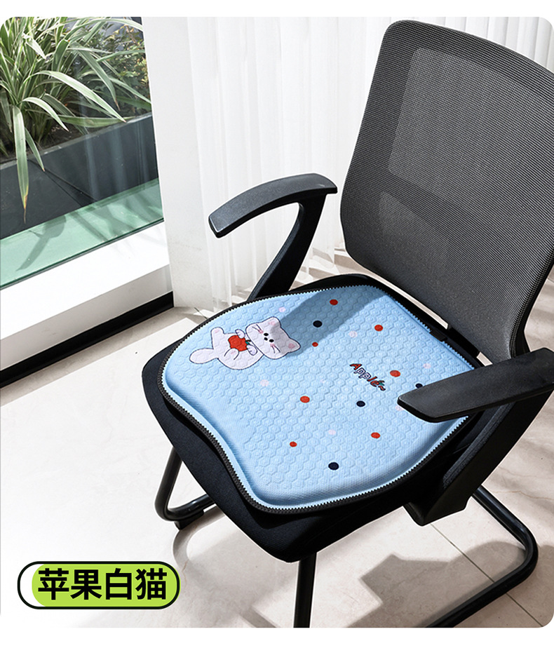 Factory direct summer cartoon honeycomb gel car seat cushion ice cushion office seat cushion breathable silicone cold cushion