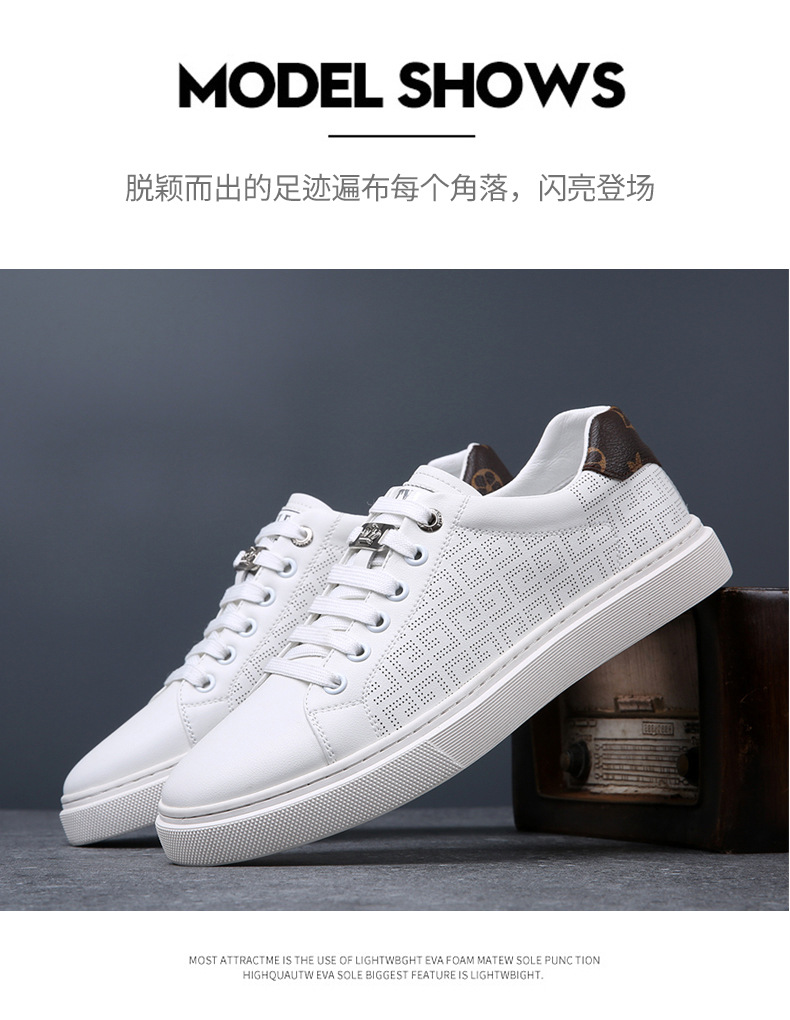 New Summer Leather Mesh Breathable Sports Casual Men S Shoes Hollow Fashion Versatile Small White_voghion.com