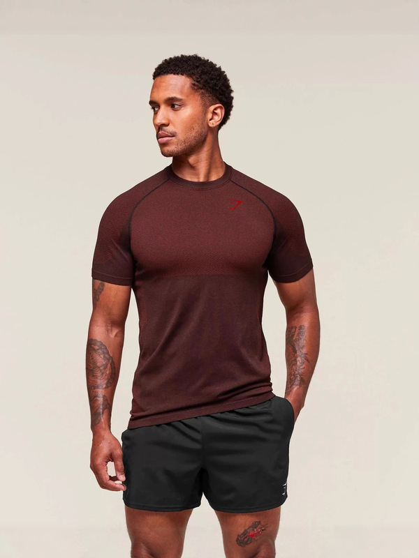 GYMSHARK外贸新款健身短袖男士运动紧身T恤圆领弹力速干T肌肉鲨鱼|undefined