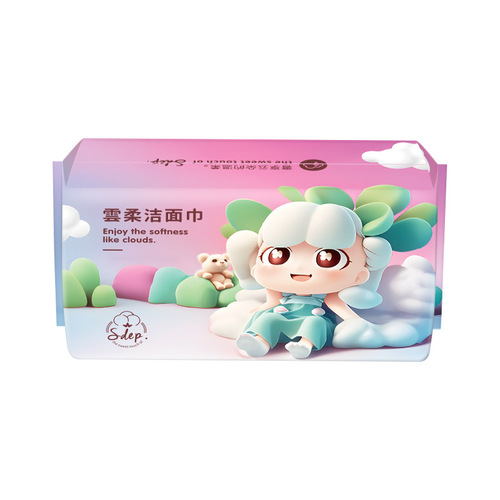 Cartoon cotton soft towel disposable facial cleansing towel removable home outdoor thickened soft facial cleansing towel