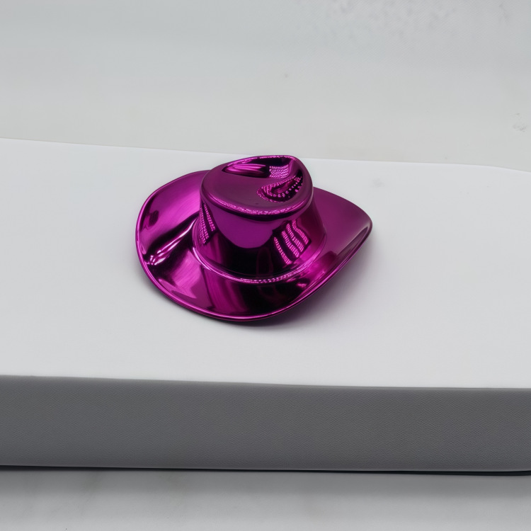 Flash láser clásico sombrero de vaquero patrón decoración fiesta color olla tapa al por mayor muñeca de juguete accesorios sombreros