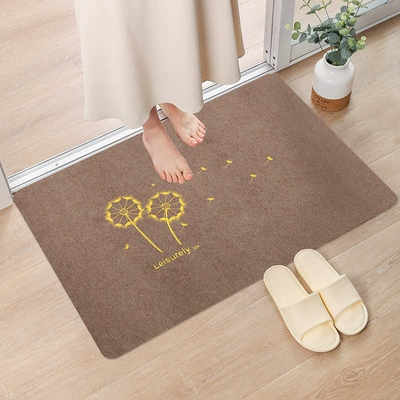 Avtomobil döşəmə paspasları Living Room Carpet - embroidered-cafe-dandelion-yellow-40cm60cm