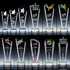 水晶工艺品;奖杯;木质工艺品