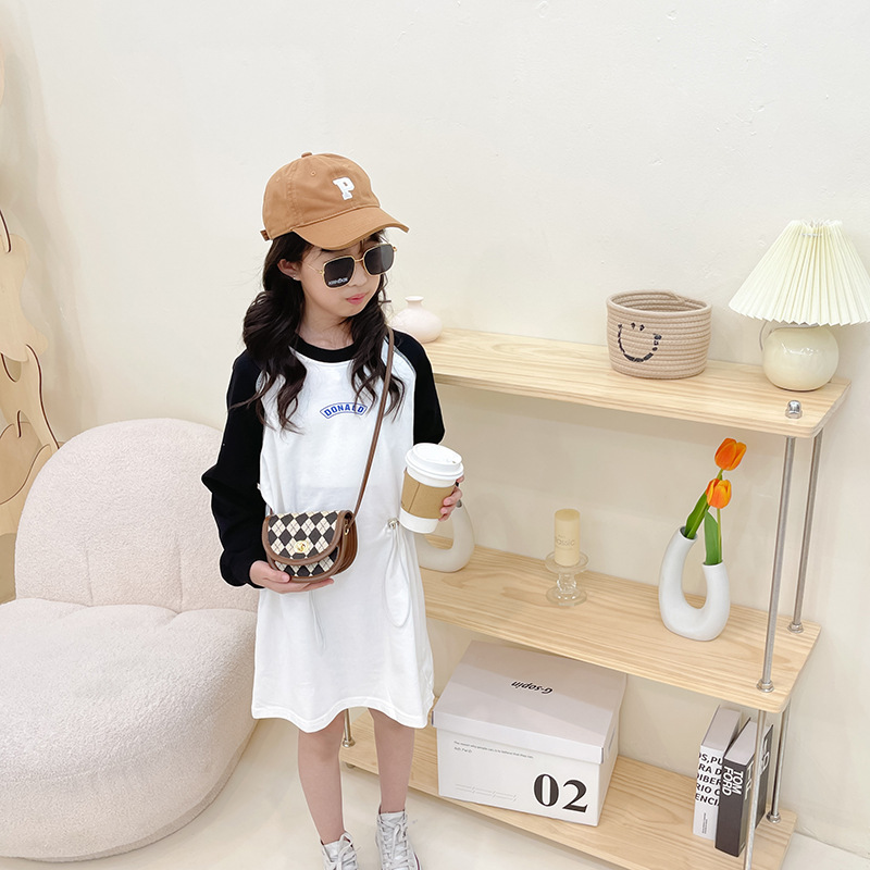 Nuevo bolso para niños estilo coreano houndstooth mini hombro mensajero bolsa padre-hijo monedero estilo occidental lápiz labial bolso de mujer