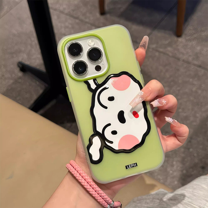 マカロンゼリーツーインワン携帯電話ケースホルダー夏のアップル携帯電話ケースハイエンド磁気吸引アップル 15pro|undefined