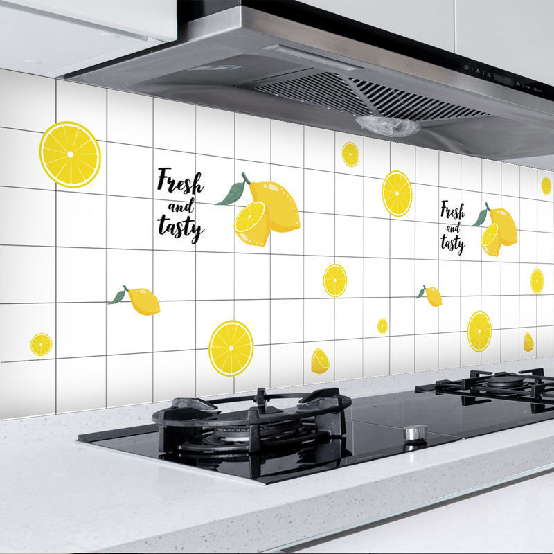 厨房墙面防油贴纸耐高温墙贴防水防潮橱瓷砖墙纸自粘灶台加厚