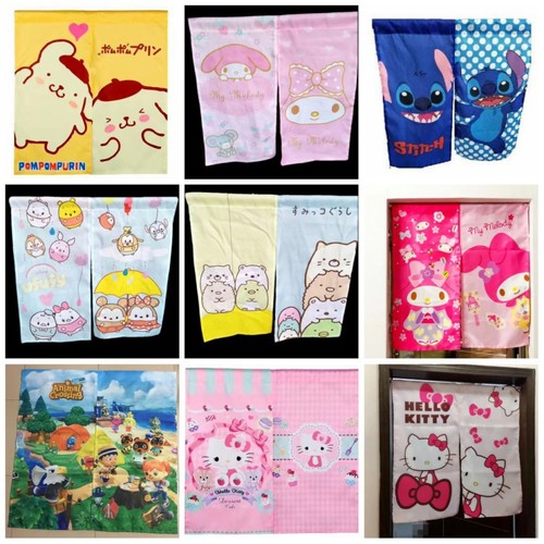 Door curtains partition curtain Ufufy Cloud Muming Pikachu bedroom hanging curtains bathroom half curtain