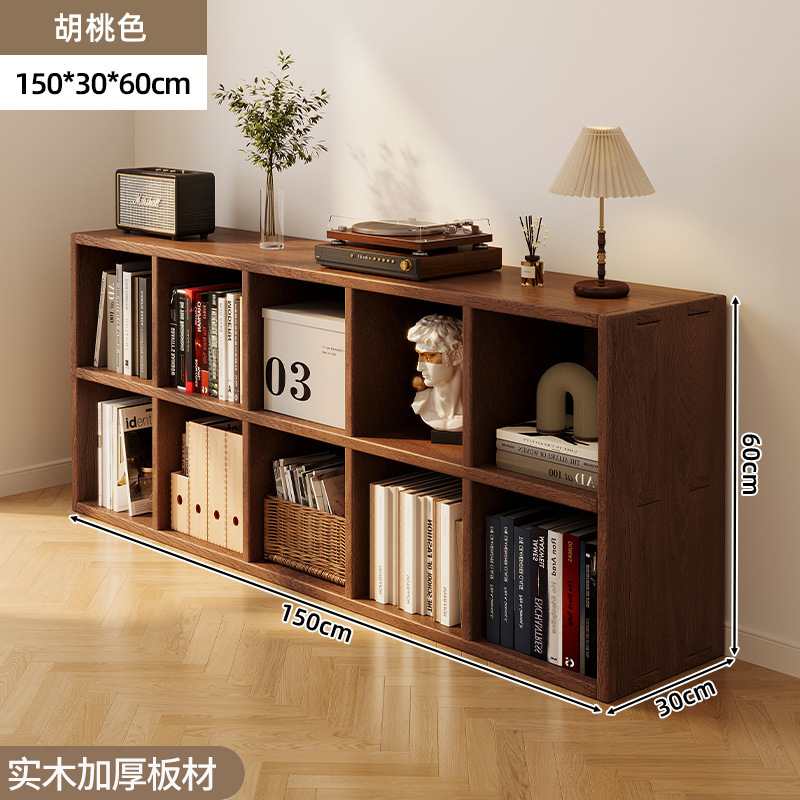 Gabinete de almacenamiento de ventana salediza de madera maciza, gabinete de rejilla, alféizar de la ventana, estantería, pequeño gabinete en el balcón, estantería de almacenamiento, estantería baja