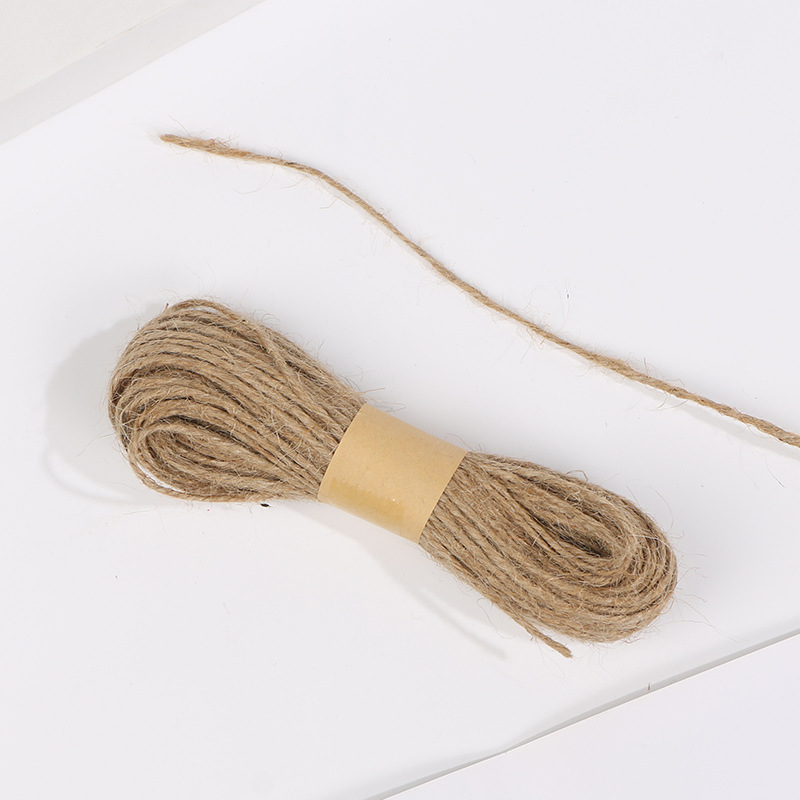 2mm cuerda de yute para hornear caja de embalaje cuerda de flejado usando cuerda de etiqueta hecha a mano pared de la foto de bricolaje línea de cuerda trenzada Vintage