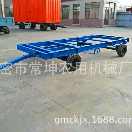 厂家供应   3吨 拉杆转向拖车   无转盘拐弯拖车