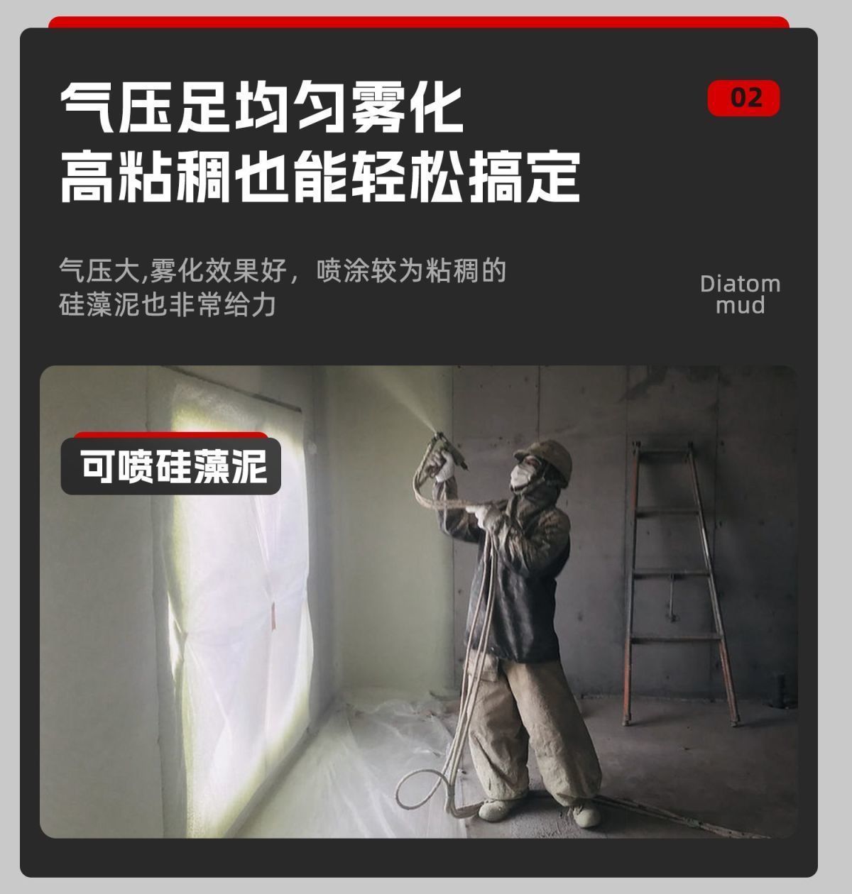 Delixi Real Stone Paint Air Compressor Oil-Free 220V High-Pressure Water-In-Sand Latex Paint Exterior Wall Spraying Air Pump