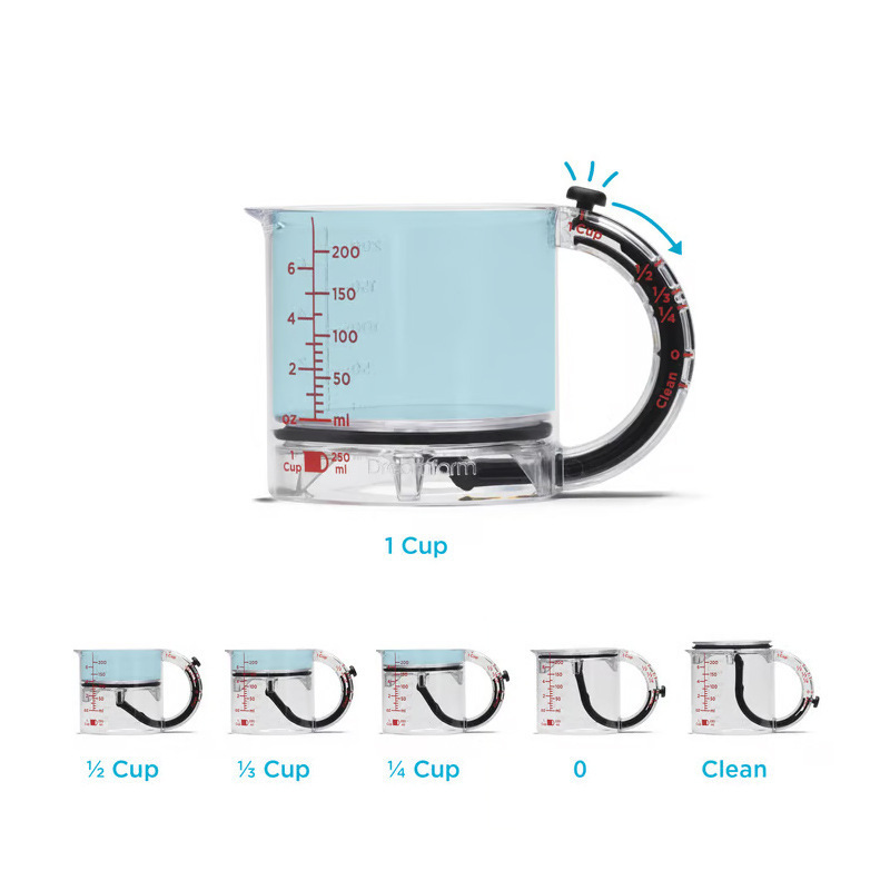 跨境新品1-in-all adjustable measuring cup 一合多用可调节量杯|undefined