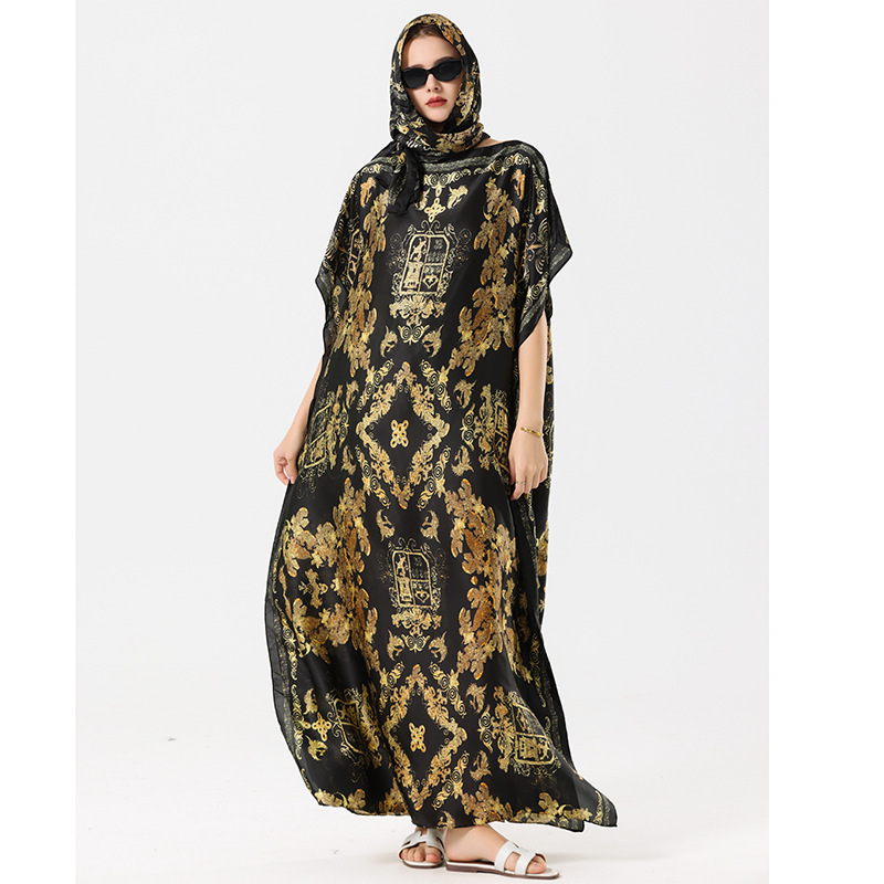 2025 primavera y verano nuevo Amazon venta rápida ropa malaya camisa de arena imitación seda brocado ropa de protección solar de vacaciones de playa