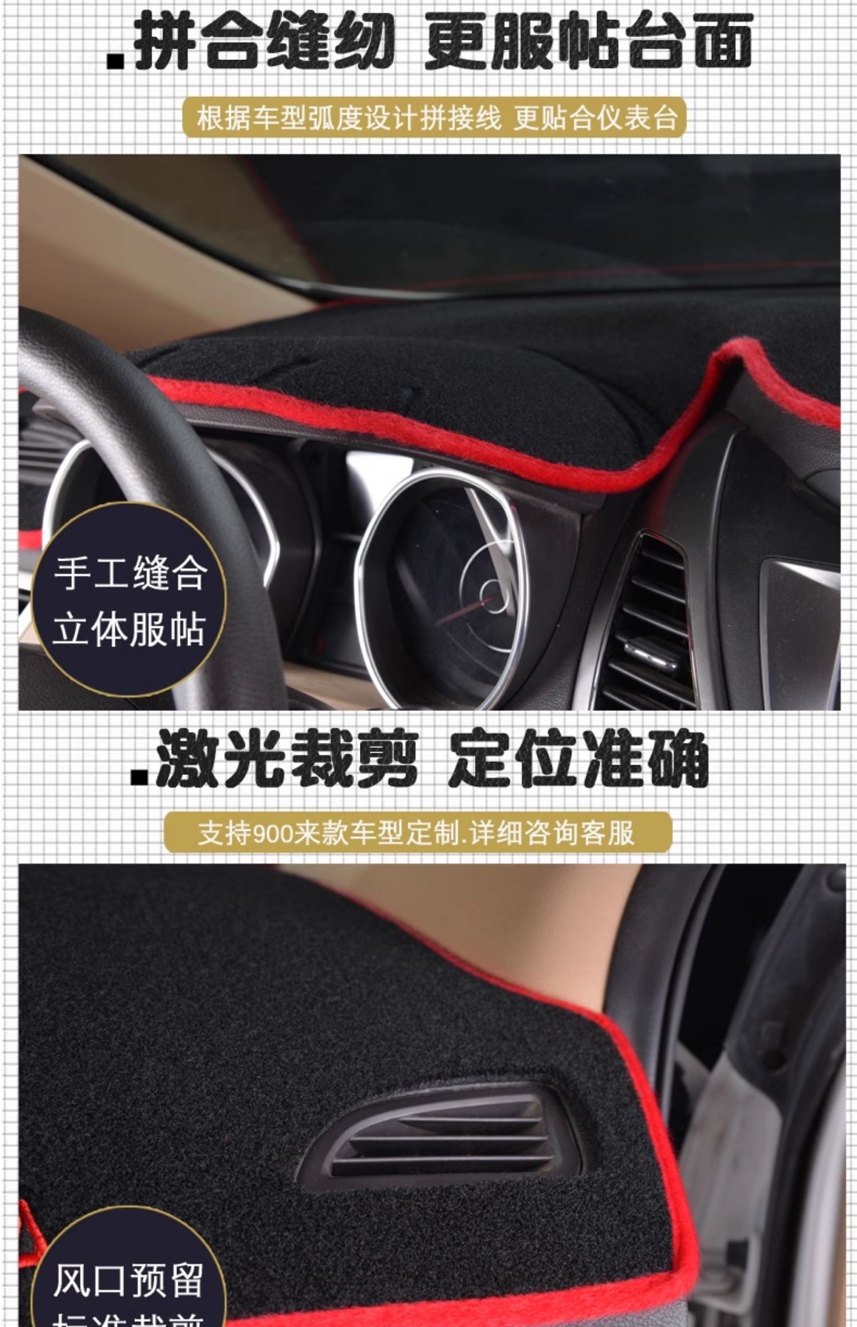 Suitable for 24 Models of Trumpchi Gs4Max Dashboard Sunshade Mat, Central Control Sun Protection Decoration, Modified Heat Insulation Interior Mat