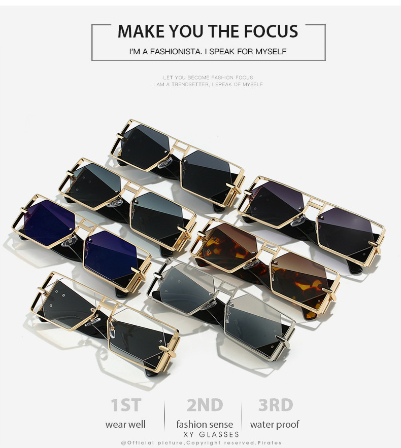 Occhiali da sole alla moda Hip-Hop Ins con montatura a goccia da uomo, stile 2025_voghion.com