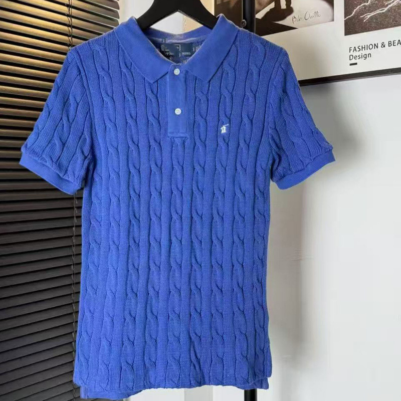 Rl Polo Knit Shirt Cotton Short Sleeve T-Shirt for Women in Macaron Colors with Pony Logo Embroidery for Summer Rl Polo Knit Shirt Cotton Short Sleeve T-Shirt for Women in Macaron Colors with Pony Logo Embroidery for Summer