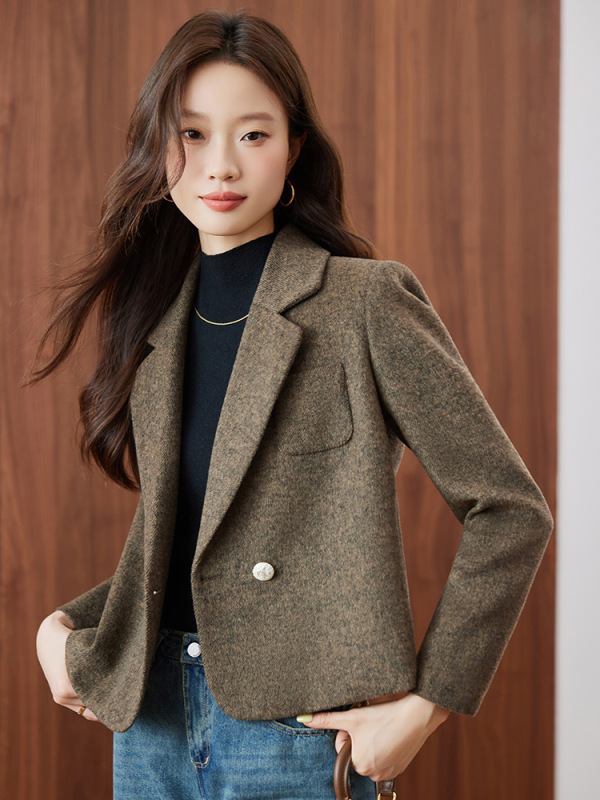 2025秋季新款修身气质西服上衣时尚通勤短款西装外套女 SH20209|undefined