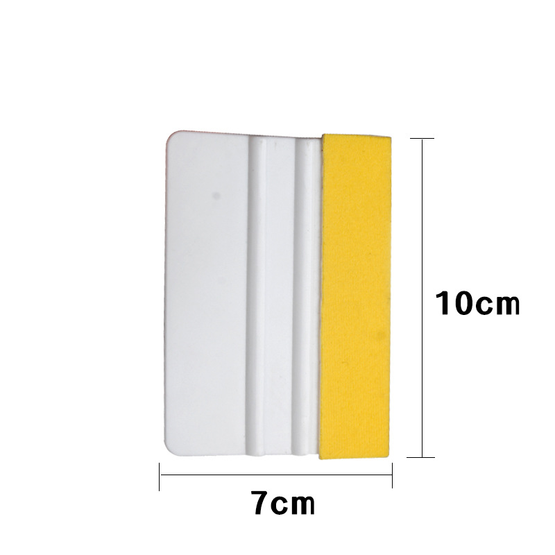 노란색 넓은 벨벳 + 흰색 사각형 스크레이퍼 7* 10cm