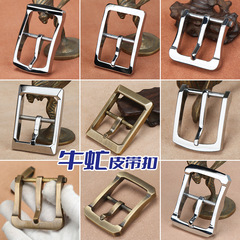 アブステンレス革バックル男黄銅中実チタン合金バックル千益手作業36mm 39mm 41mm