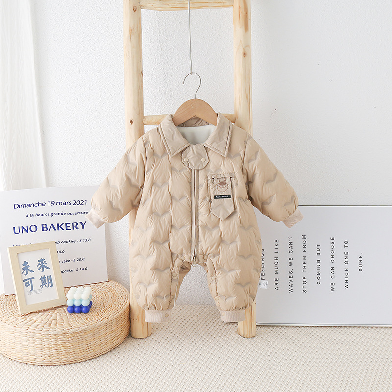 Infant Down Puffer Suit Korean Style Fashion Newborn Lightweight Down Jacket Baby Stylish 90% New National Standard Down Jacket
